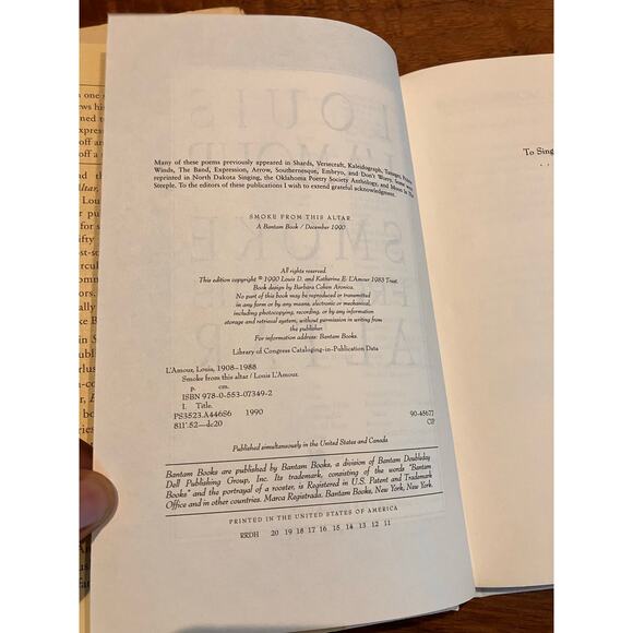 Louis L'Amour Book Lot of (2) EDUCATION OF A WANDERING MAN Poem Smoke Altar - Picture 3 of 10